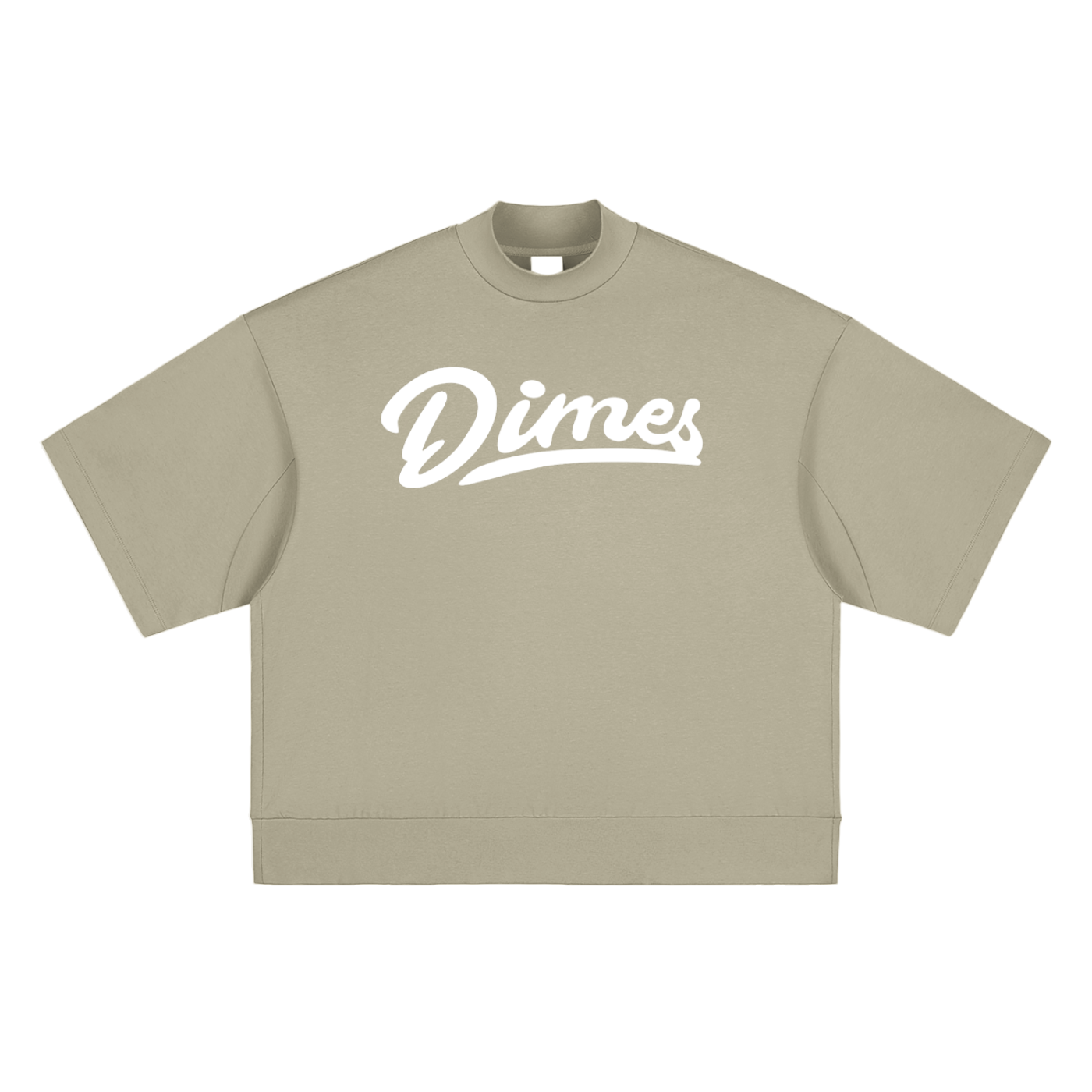 Dimes Club Heavyweight Oversized Mock Neck T-shirt