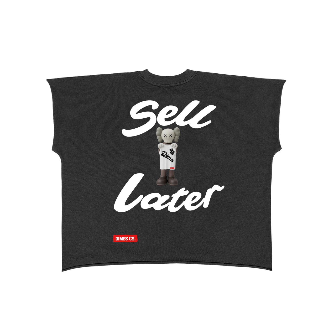 Dimes Club “Kaws” Design Now, Sell Later Raw Edge Boxy T-Shirt
