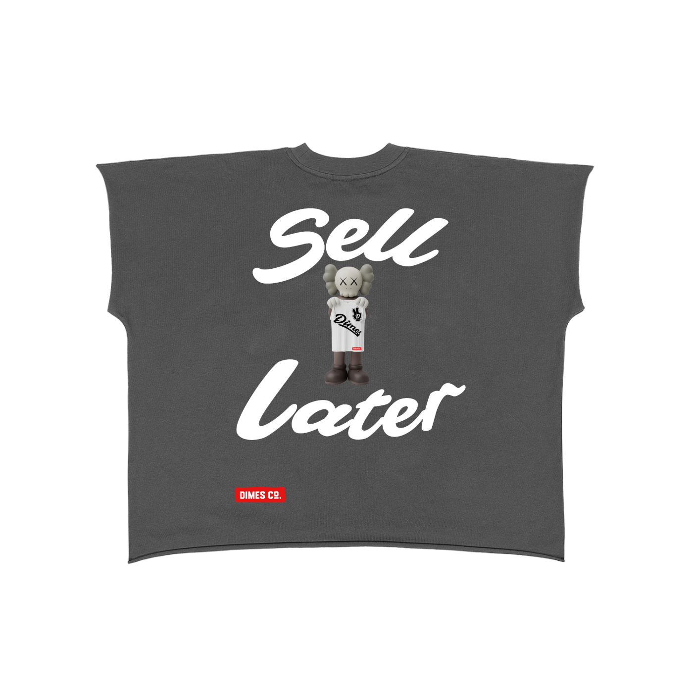 Dimes Club “Kaws” Design Now, Sell Later Raw Edge Boxy T-Shirt